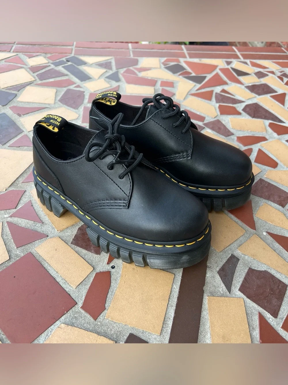 Dr. Martens Black Audrick 3 Eye Platform Shoes